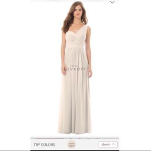 Bill Levkoff Champagne Bridesmaids Dress